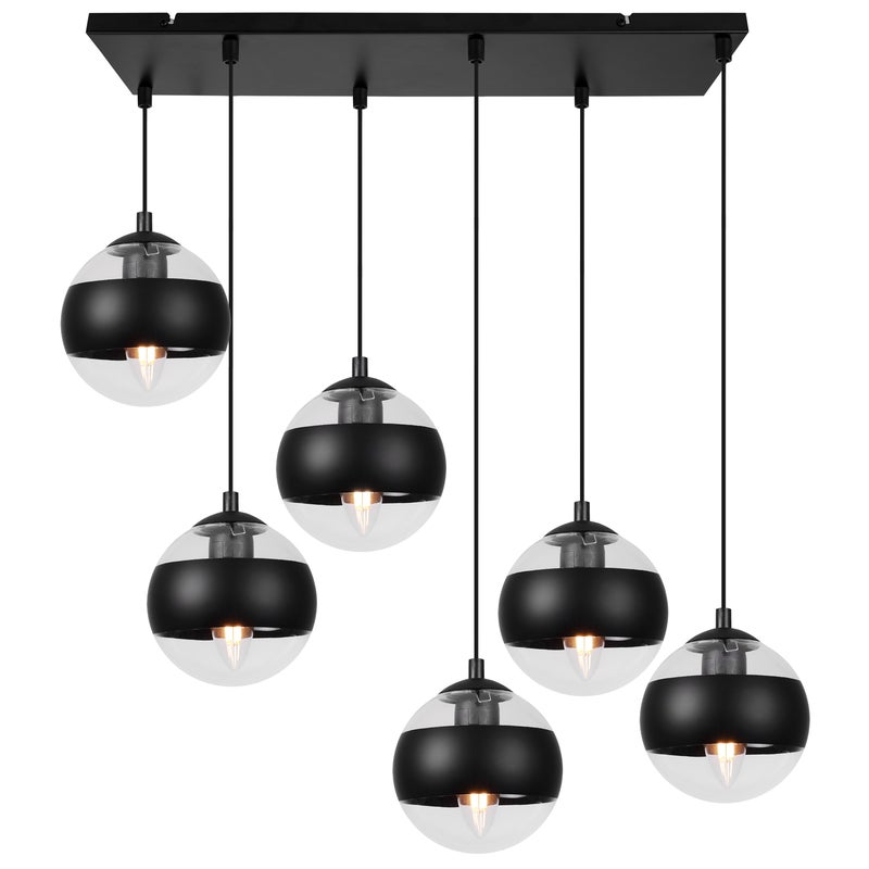 Lampa sufitowa wisząca Light Home LH Toledo 6x E14 60W czarny