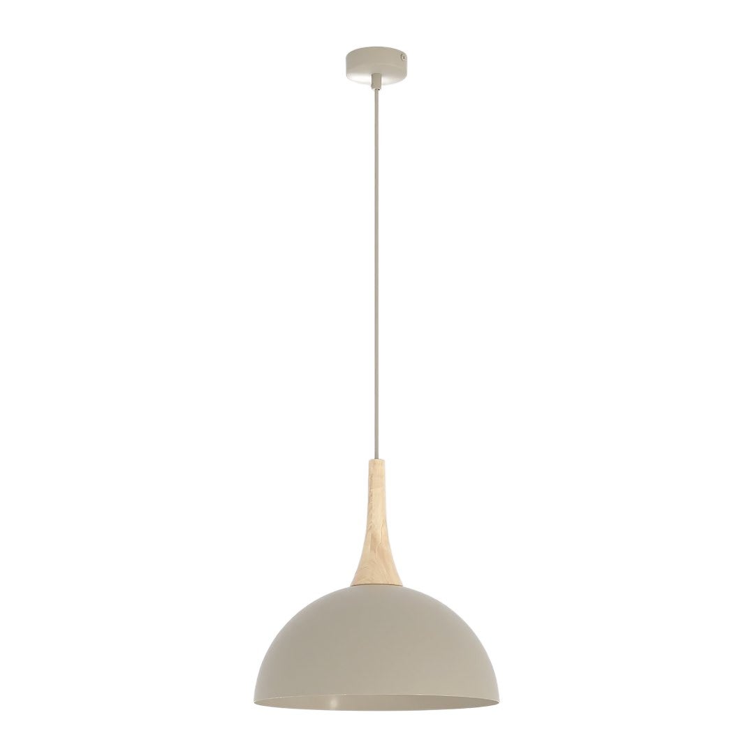 Lampa wisząca mała kopuła z drewnianym detalem NAUTICA beżowy 1xGX53x12W metal wym:140x30x30cm IP20 Emibig