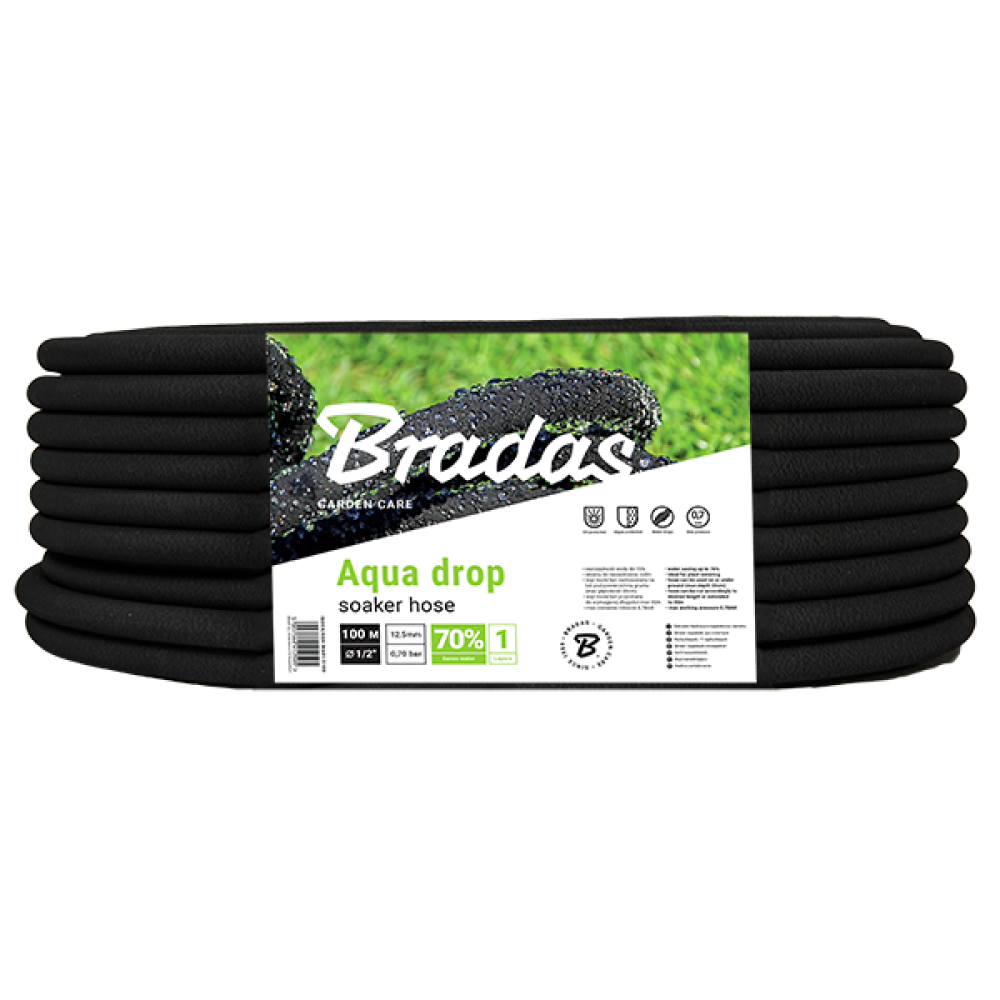 Wąż nawadniający pocący AQUA-DROP 1/2" - 100m BRADAS