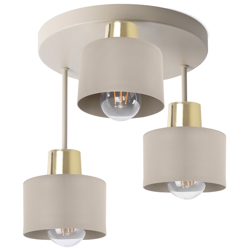 Lampa sufitowa wisząca Light Home LH Panta okrągła 3x E27 kaszmirowy/złoty