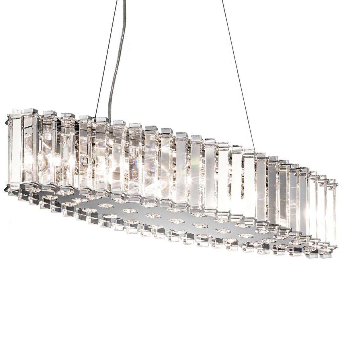 Żyrandol kryształowy nad stół chrom Crystal Skye 8xG9 3W Kichler