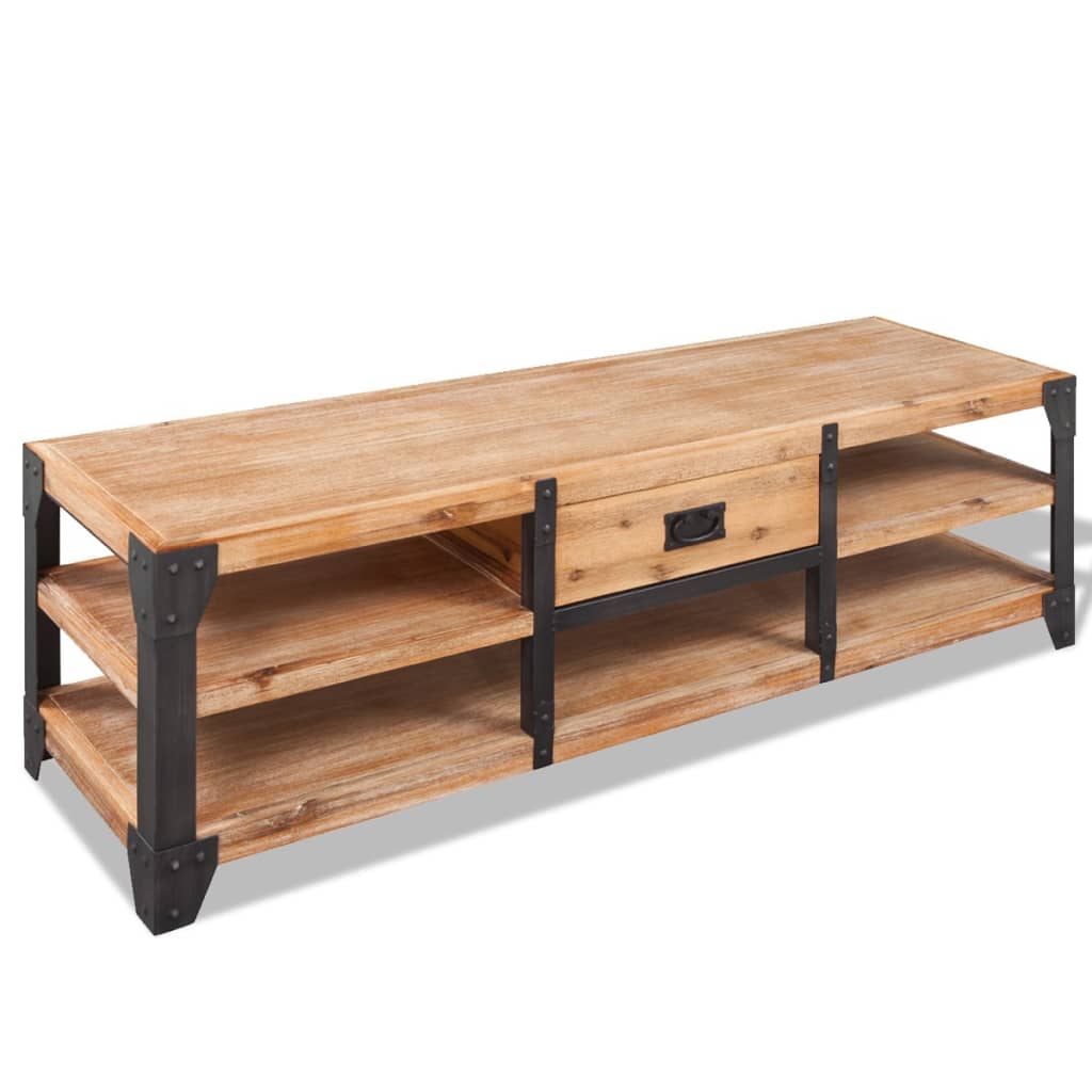 Meuble TV VidaXL 140x40x45 cm 100% drewno akacjowe kolor brązowy