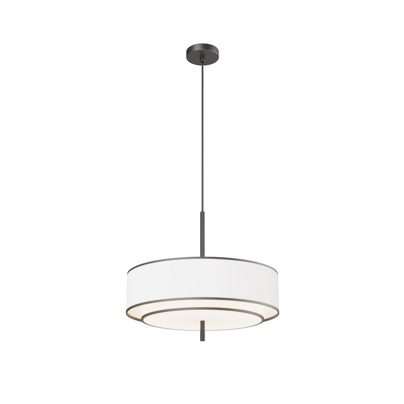 Maytoni Bergamo Nowoczesna cylindryczna lampa sufitowa w kolorze czarnym 5xE27 z białym abażurem