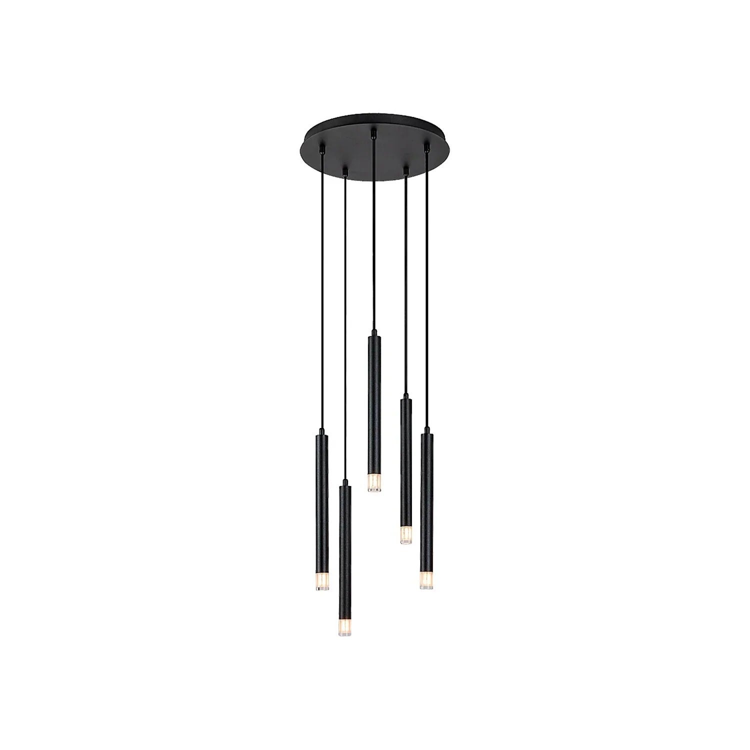 Lampa wisząca Ramira czarno-przezroczysty 5xG9x5W nowoczesna wym: 120 x 36 x 36 cm metal Rabalux