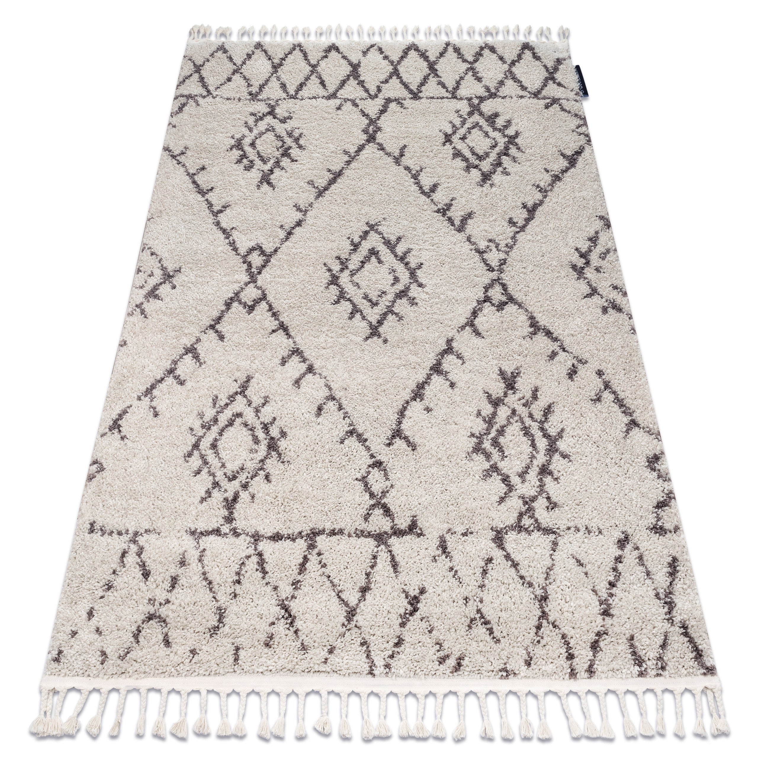 Dywan BERBER FEZ G0535 krem / brąz Frędzle berberyjski marokański shaggy 180x270 cm