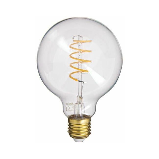 Żarówka LED (G95) / Vintage, trzonek E27, pobór mocy 4 W (odpowiednik 28 W), 300 lumenów, światło białe ciepłe