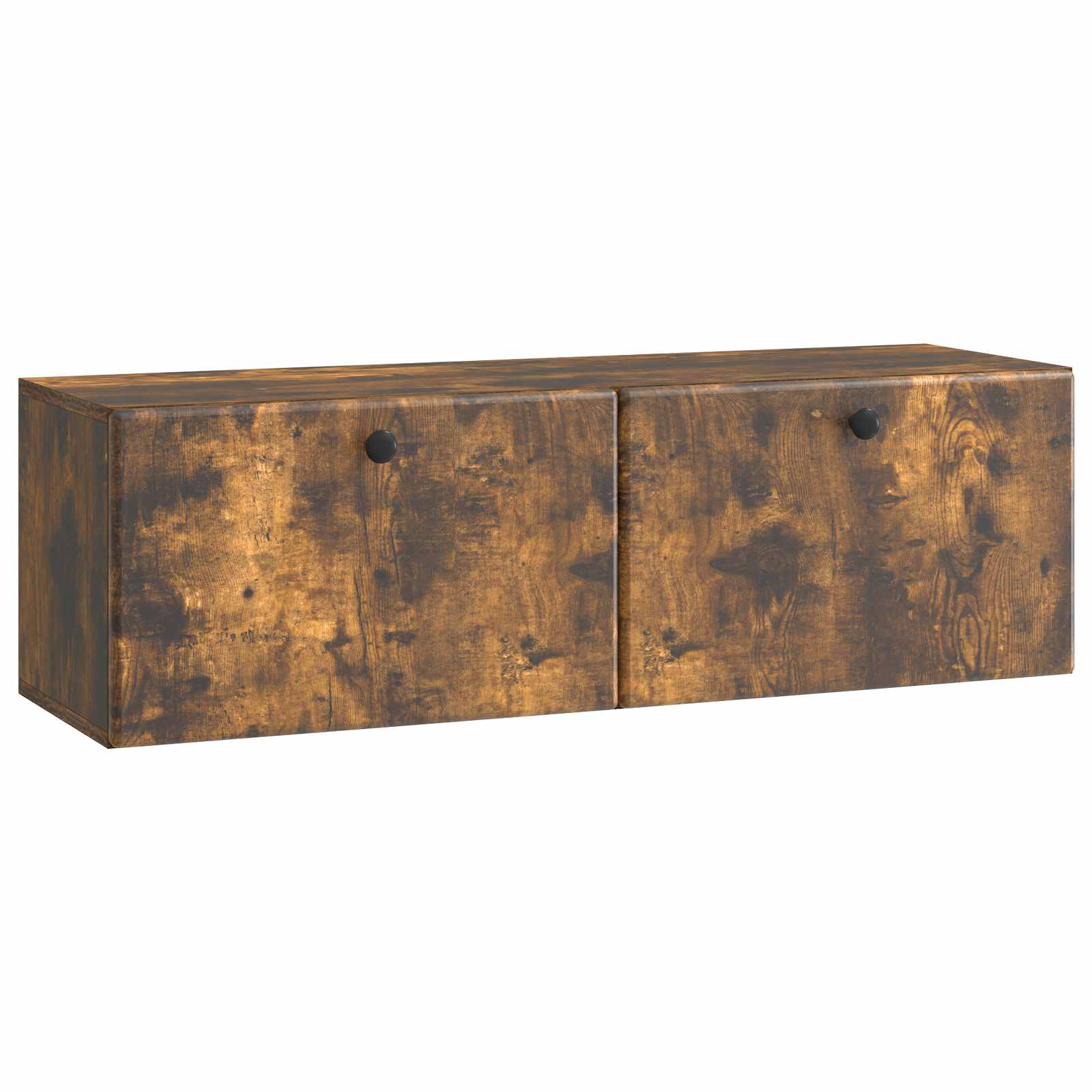 Szafka RTV montowana na ścianie 98 x 31 x 30 cm Dąb wędzony