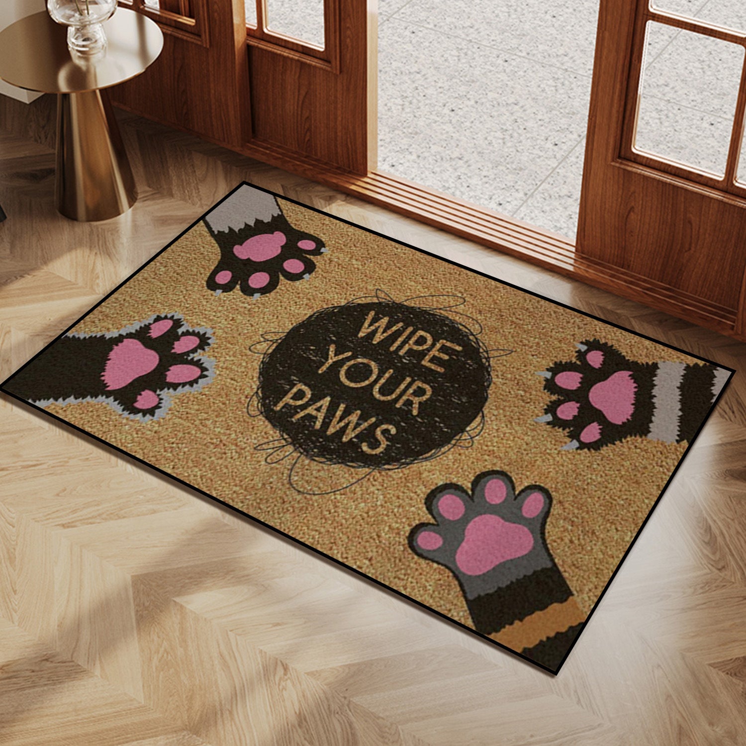 Wytrzymała wycieraczka z włókna kokosowego - 60x40cm - Mata powitalna pod drzwi, antypoślizgowa powierzchnia PVC i włókno kokosowe - Wejście do domu