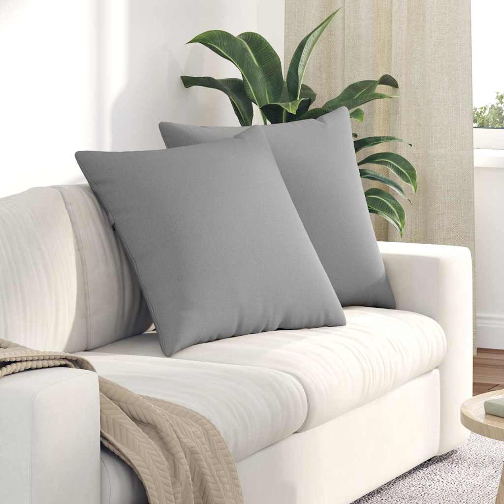 Poduszki na sofę 2 pcs Szary chmur 80 x 80 cm tkanina vidaXL