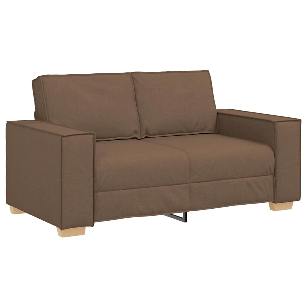 Sofa 2-osobowa brązowa 160x78x84 cm tkanina
