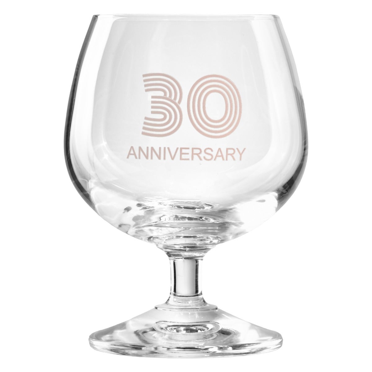 KROSNO Zdobiony kieliszek z napisem 30 ANNIVERSARY, 30 ROCZNICA 230 ml