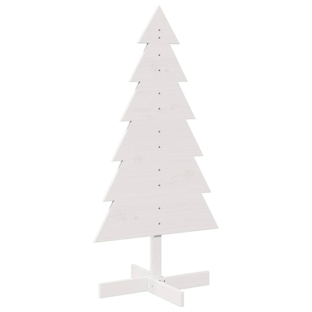 Drewniana choinka do udekorowania biała 120 cm sosnowa