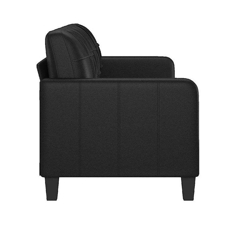 Sofa 3-osobowy vidaXL Czarny Skórzana ekoskóra i metalowa rama nowoczesny design