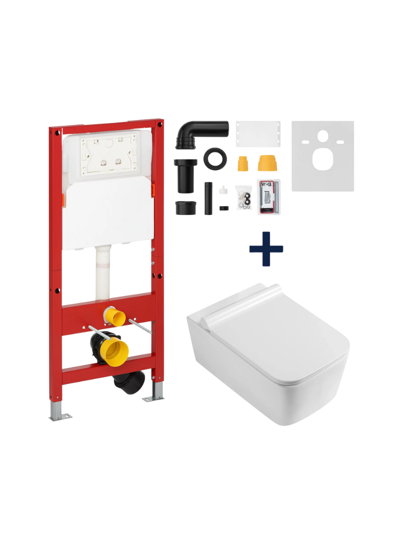 Zestaw miska WC + stelaż + akcesoria do montażu Uptrend YOSEMITE Accord UP-Pack, biały połysk 1 kpl.