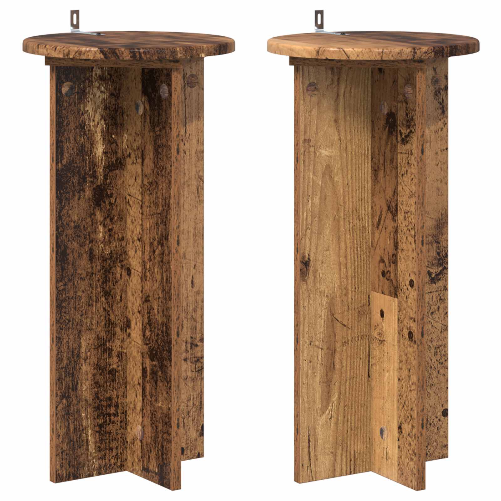 2x Stojak na Kwiaty Stare Drewno 29,5 cm do Salonu
