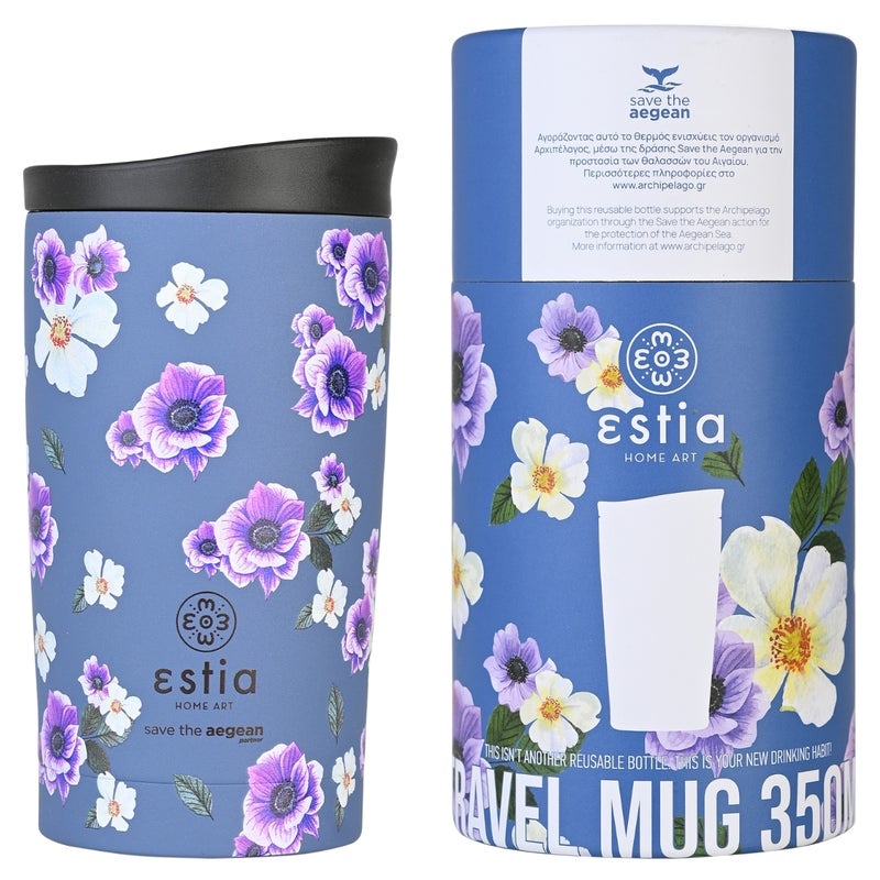 Kubek termiczny Estia Garden Blue 350 ml stal nierdzewna 14,5x7,6 cm 1 szt.