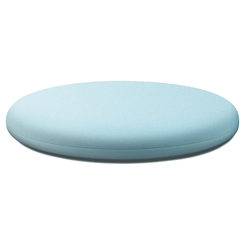 Okrągła poduszka na krzesło z pianki memory, 40 cm, wyjmowana wkładka - niebieska