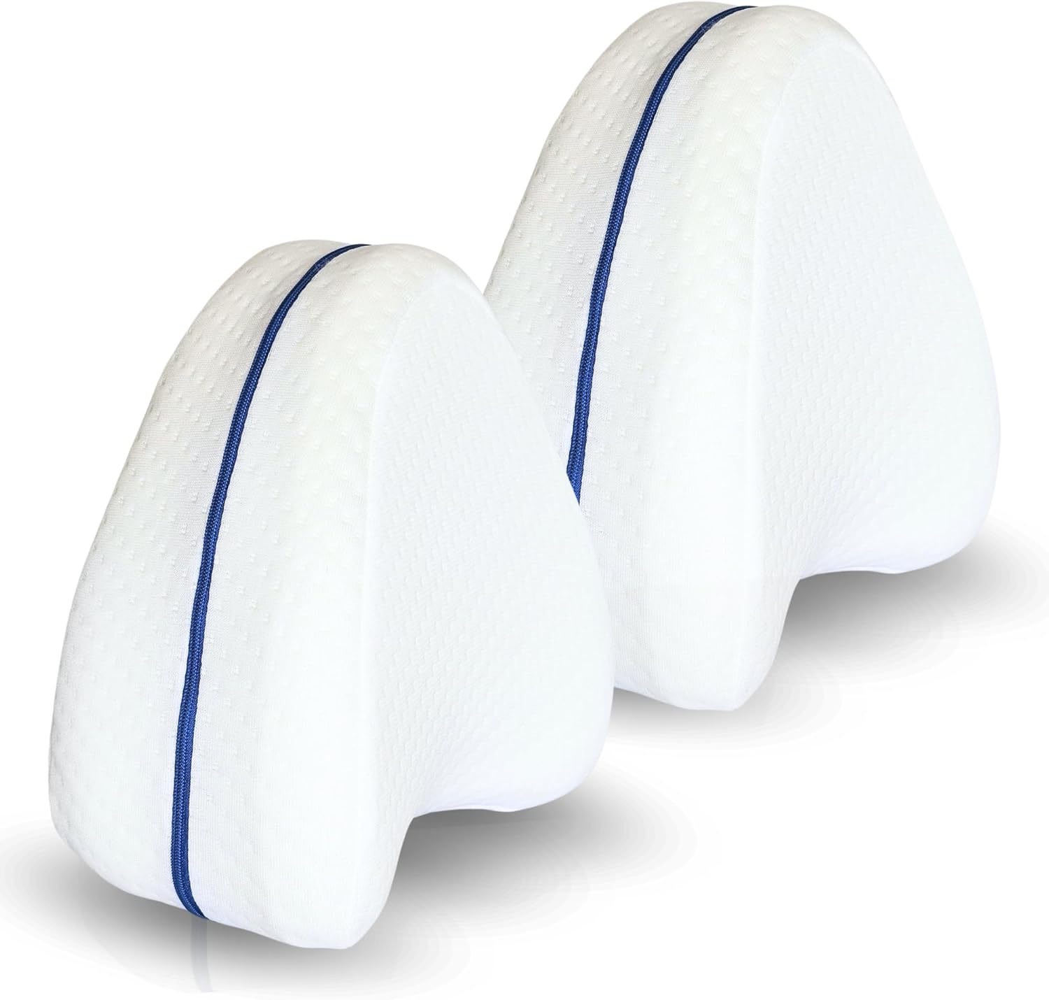 Poduszka pod nogi, 2 sztuki, ergonomiczna do spania na boku, łagodzi ból kolan, bioder, kostek, poprawia postawę i krążenie, z oddychającą poszewką