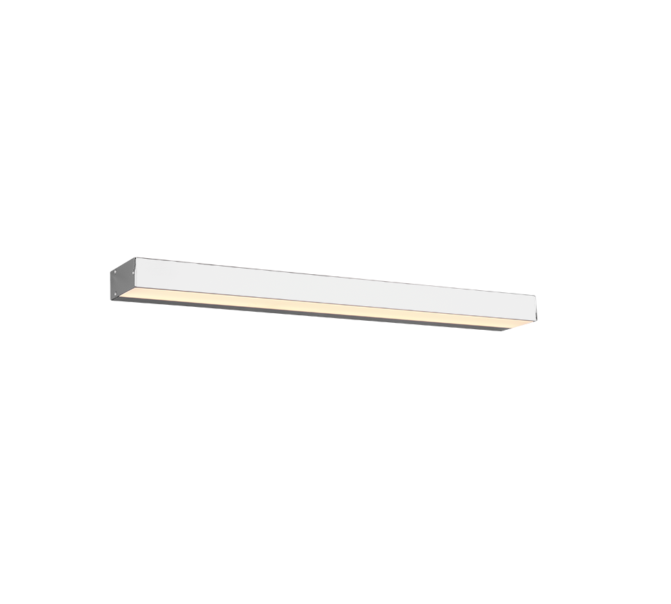 Kinkiet ścienny Rocco srebrno-biały LED 8W 3000K 800lm do łazienki wym: 3,6 x 60 x 60 cm aluminium IP44 Trio
