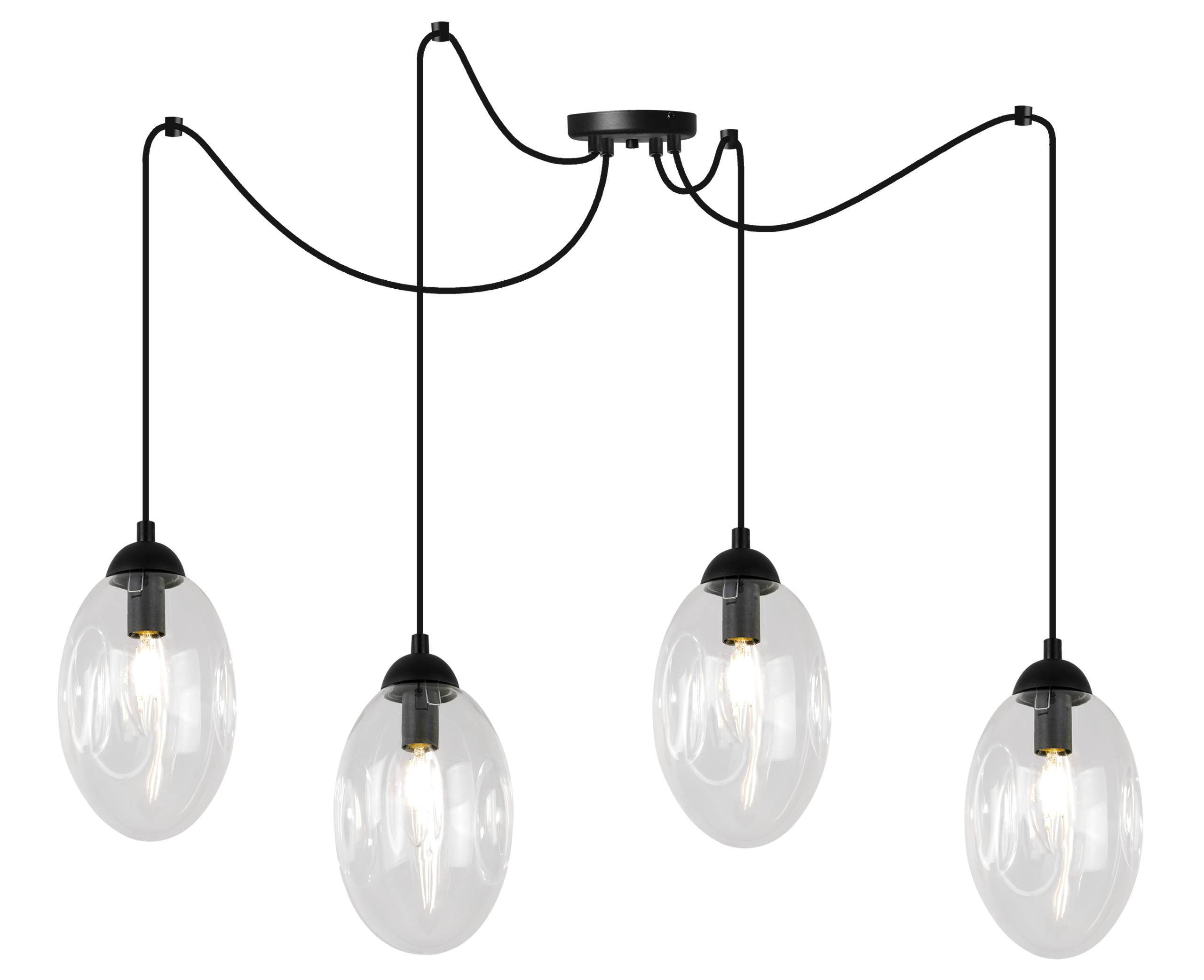 Lampa sufitowa wisząca Light Home LH Vigo Spider 4x E14 60W transparentny
