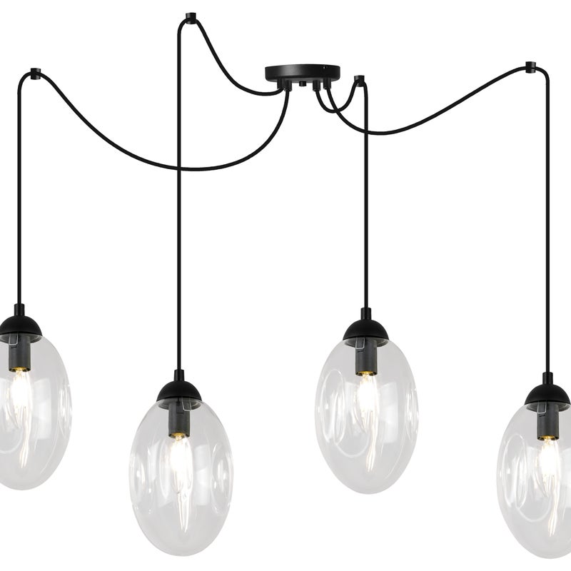 Lampa sufitowa wisząca Light Home LH Vigo Spider 4x E14 60W transparentny