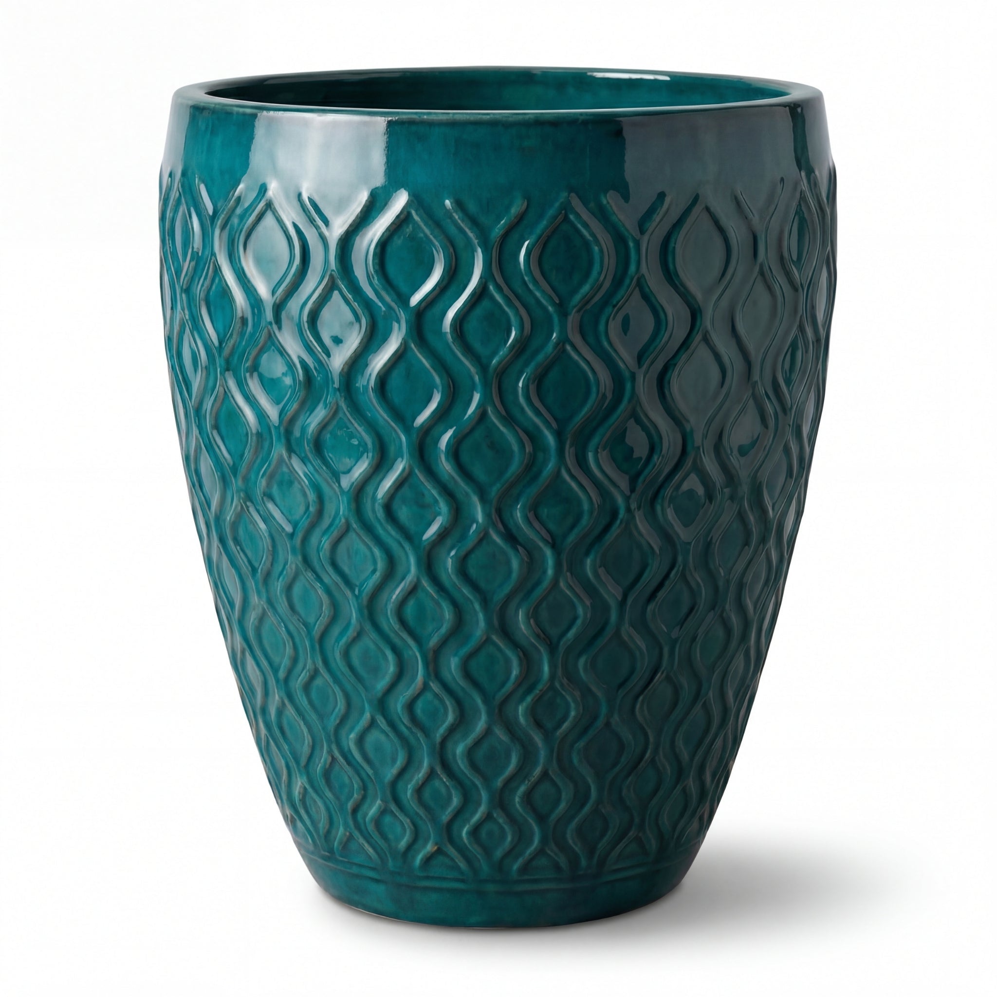 Donica ceramiczna Provencelia PHENIX Morski, sred.41 x H55 cm, mrozoodporna, rękodzieło, szkliwiona