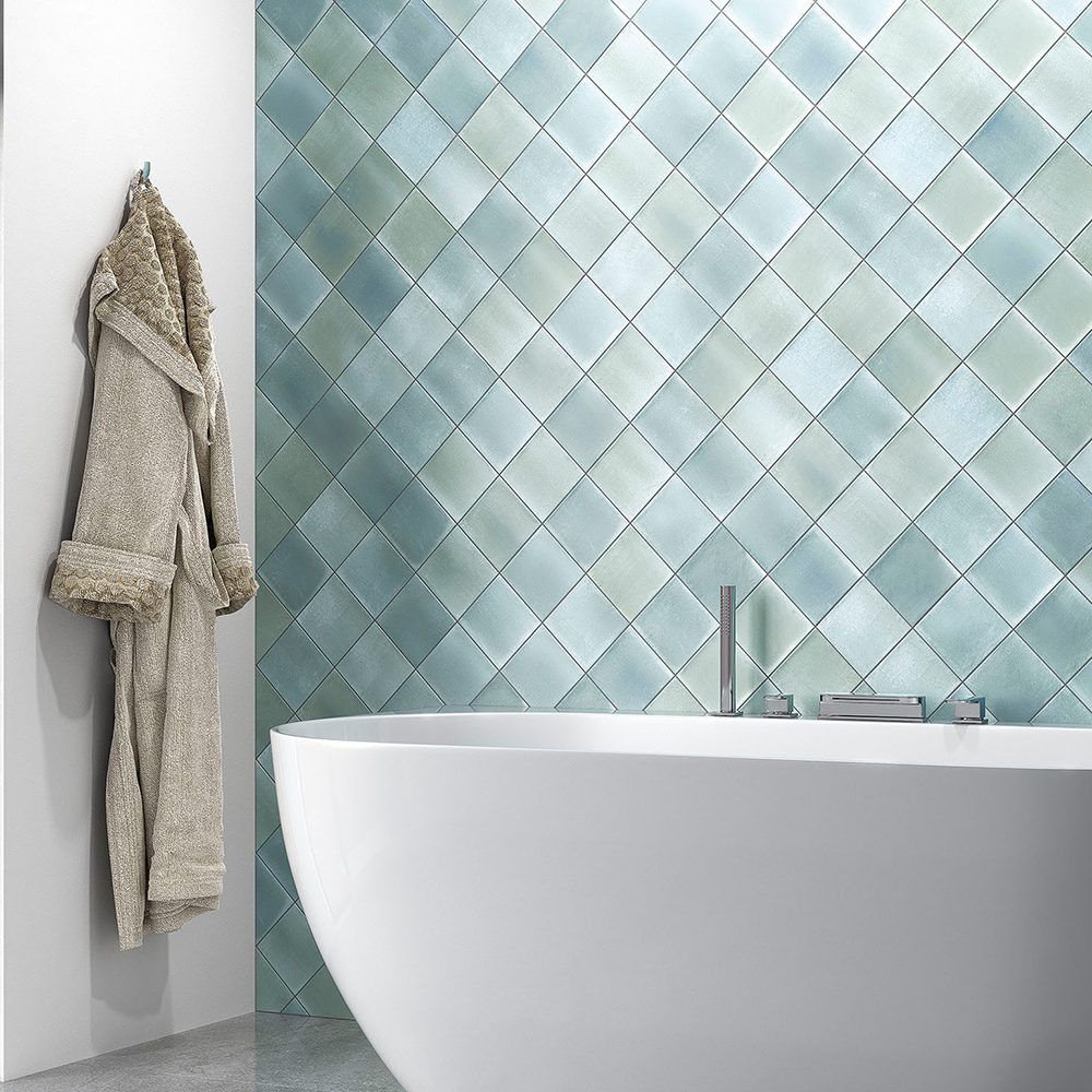Płytka mini metro premium z gresu porcelanowego do wnętrz i na zewnątrz Beret Herbaciany 5x15 cm Mat