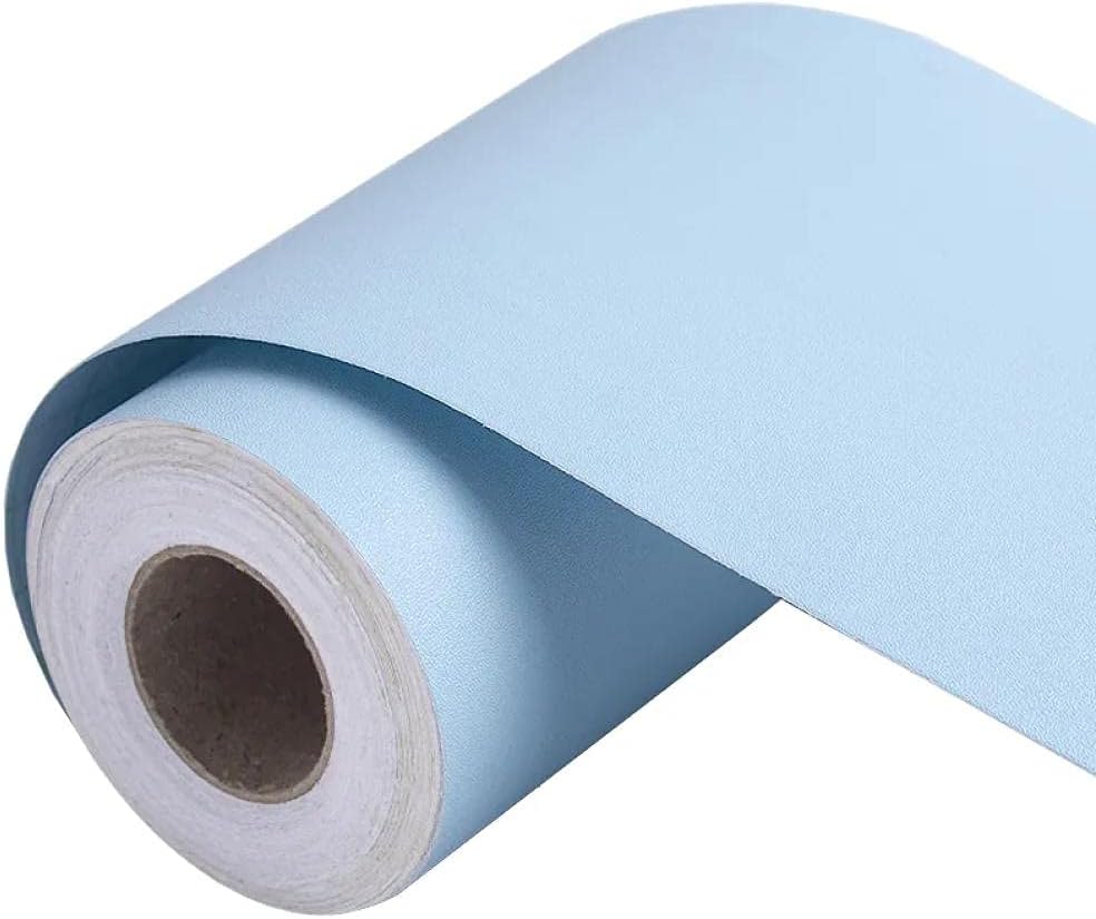 Bordiury Tapety Jasnoniebieskie 10 X 500cm Listwa Ścienna Samoprzylepna Murale Samoprzylepne Ścienne Listwa Przypodłogowa Samoprzylepna PVC