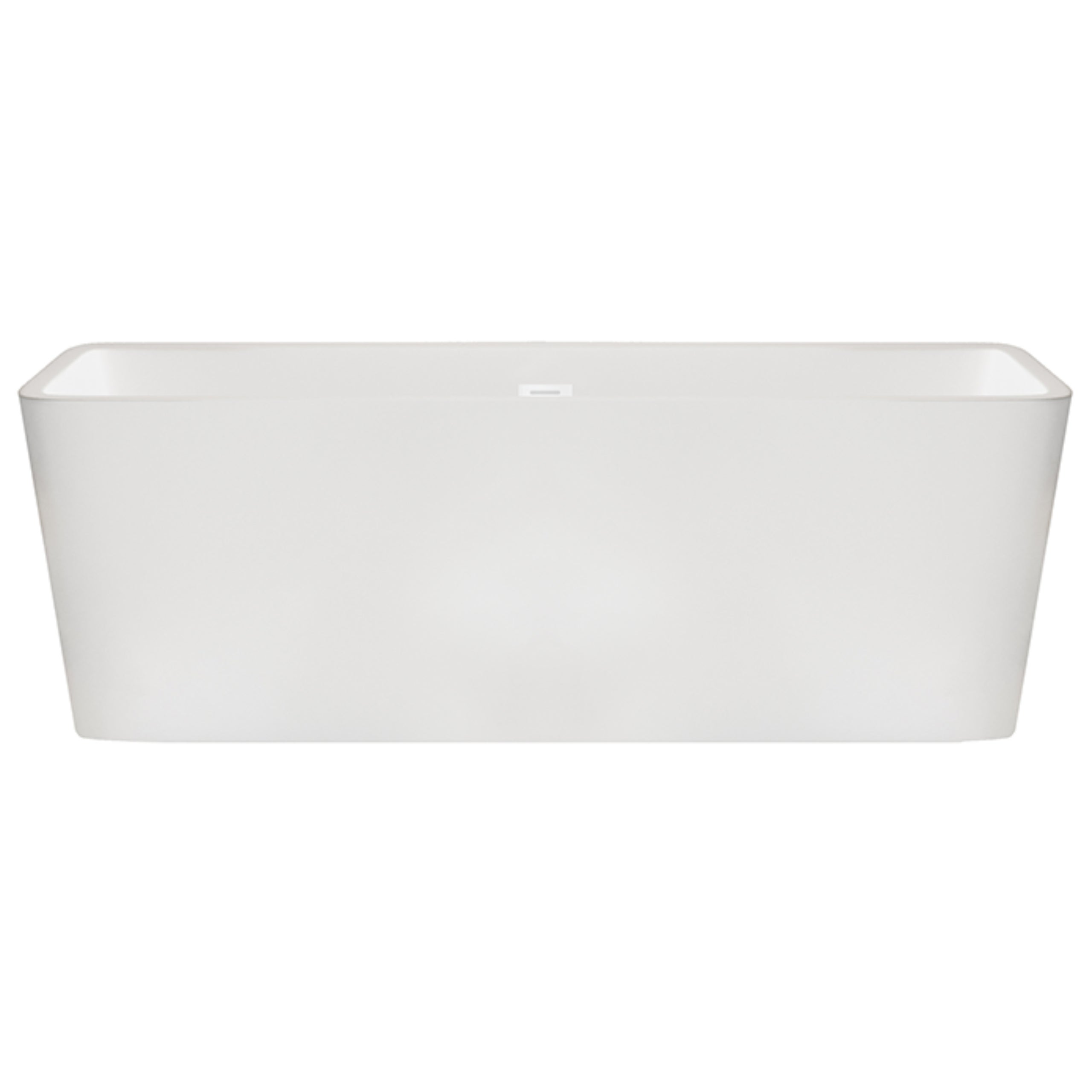 Wanna wolnostojąca AquaUno 170 x 80 cm biała z białym przelewem + syfon i korek klik klak