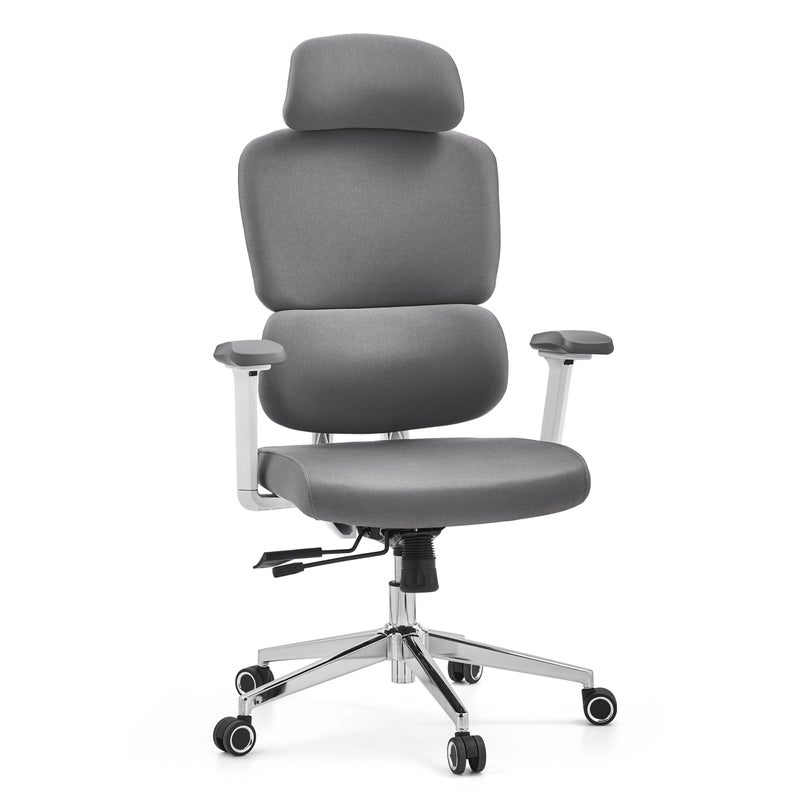 Krzesło biurowe / krzesło obrotowe ERGOMY WF2 Tkanina szara hjh OFFICE