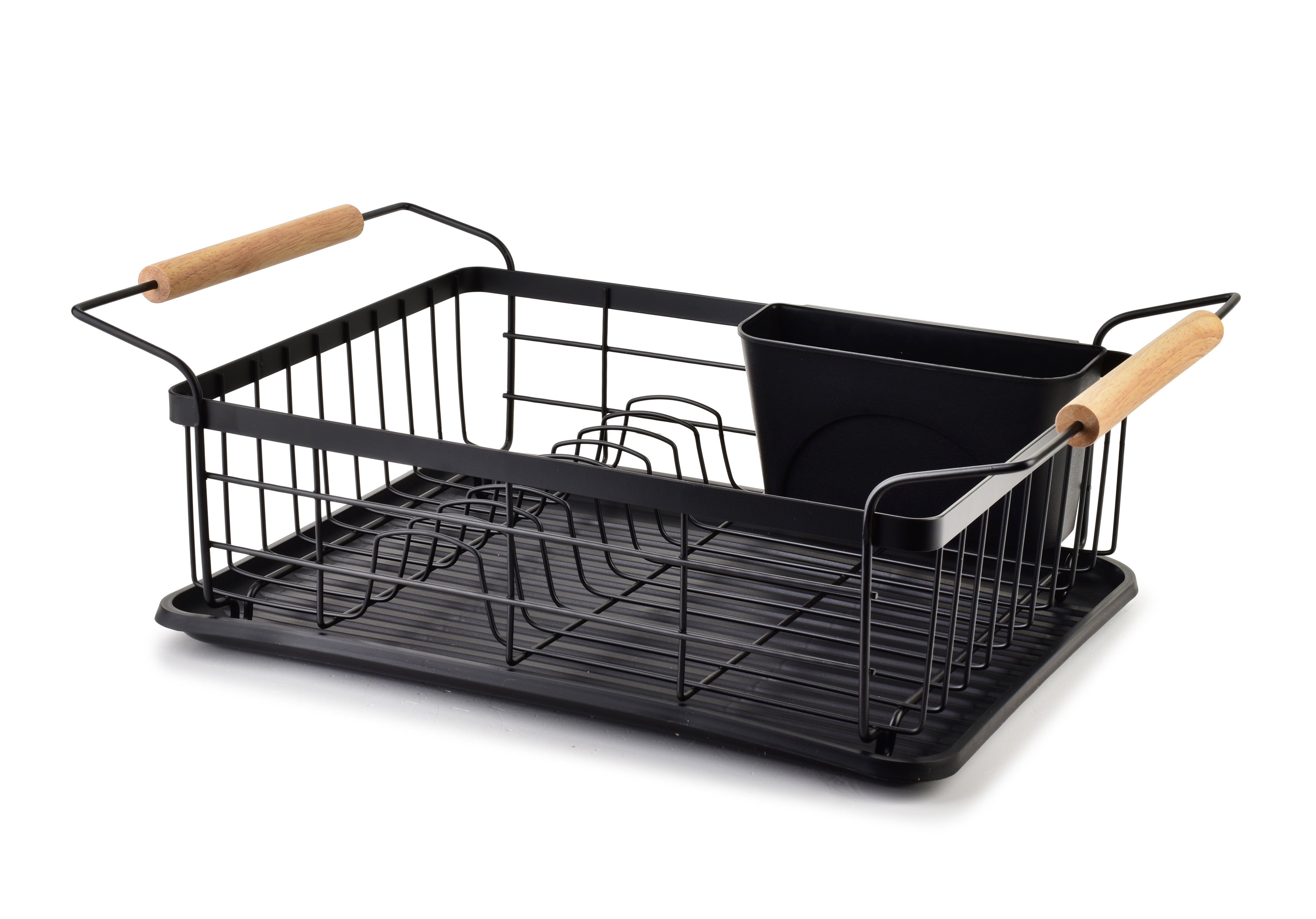 ociekacz na naczynia metalowy Basic Kitchen Basic Kitchen 50,5x29,8x16,5 czarny 1szt