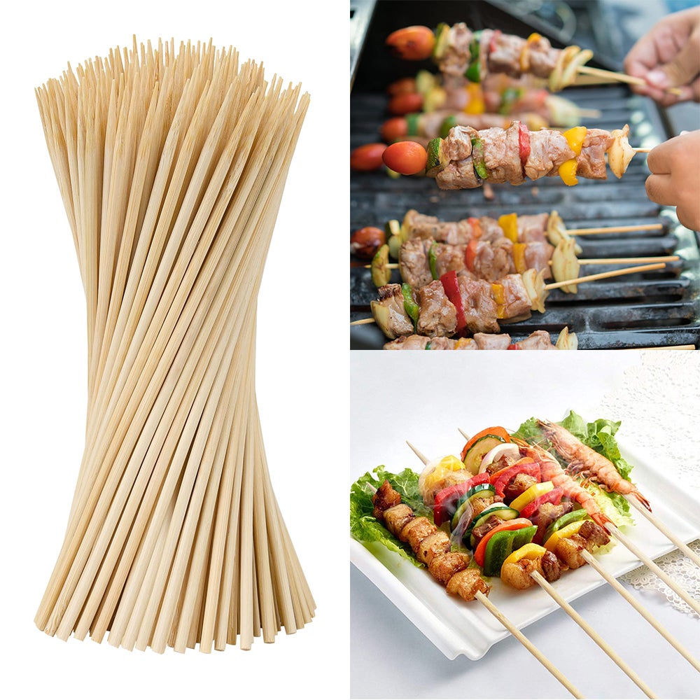 kawałki naturalne bambusowe szaszłyki calowe drewniane patyczki do jedzenia Kabob BBQ aperitif grille owocowe grill Yakitori