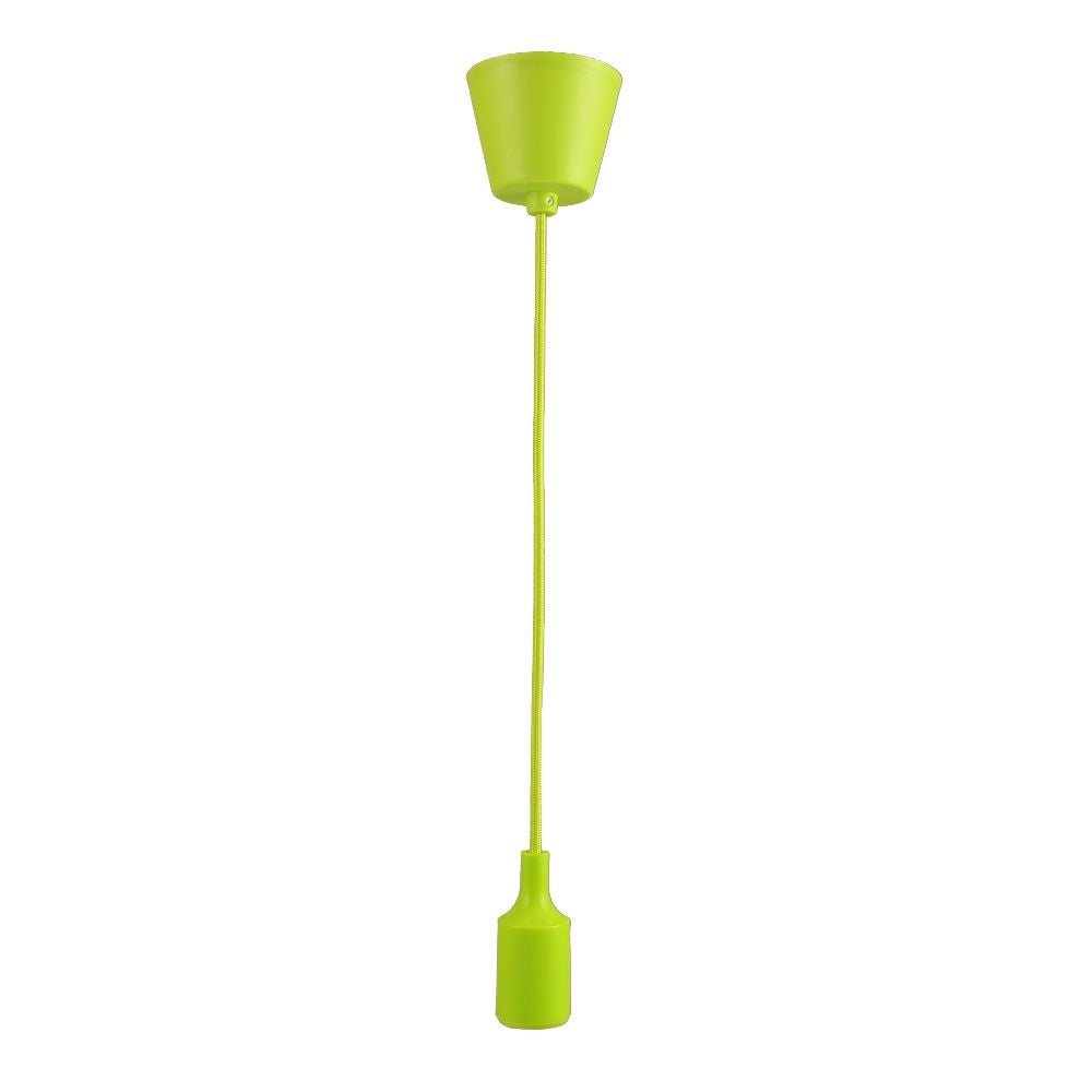 Podstawa lampy wiszącej, kabel i oprawka lampy zielone E27