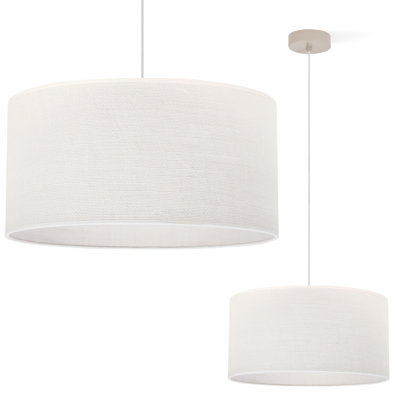 Lampa sufitowa wisząca Light Home LH Juta walec 1xE27 kaszmir 40cm