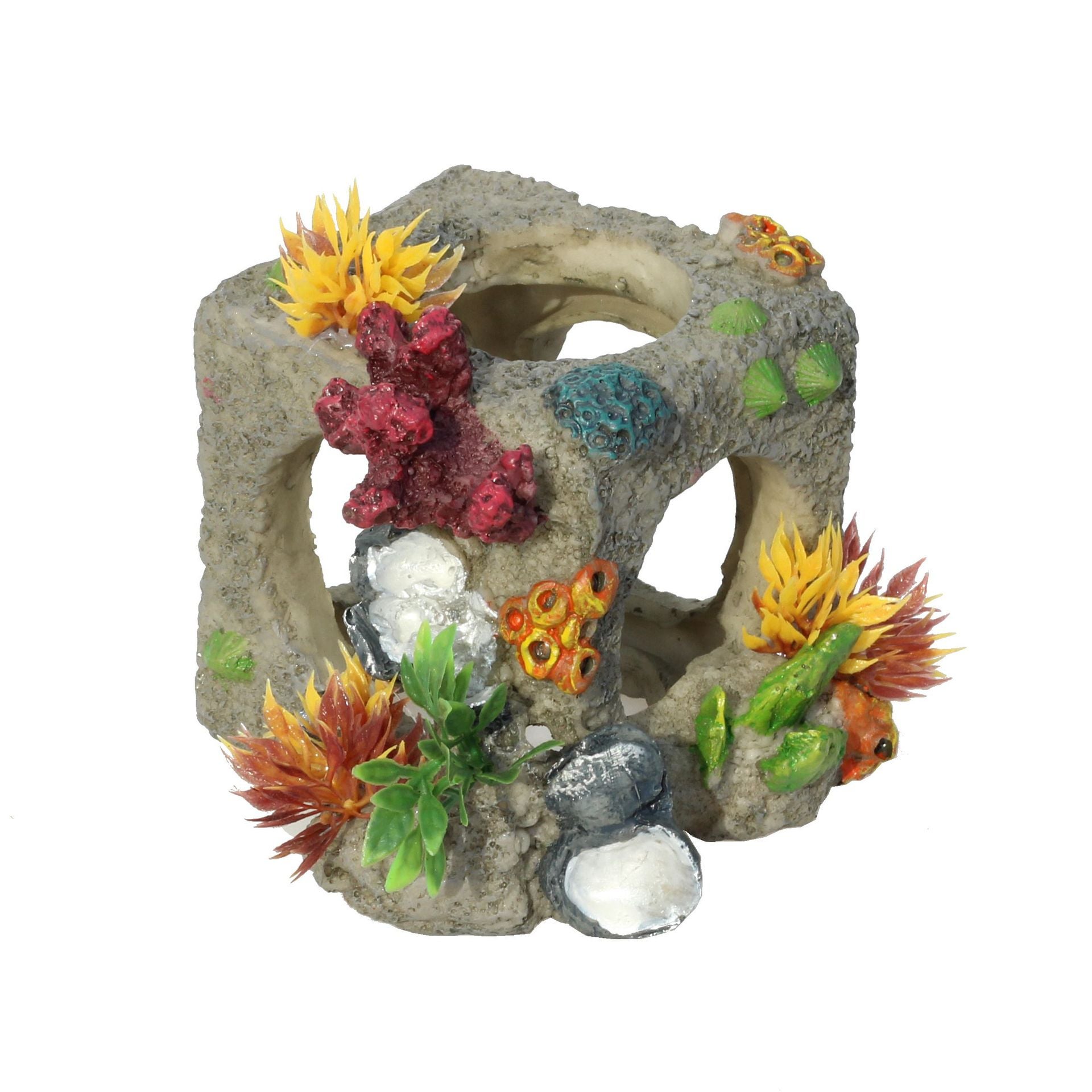 Dekoracja do akwarium Cube Habitat, rozmiar 11*11*10 cm