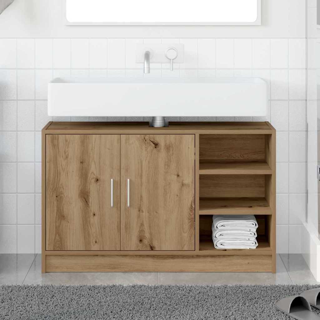 vidaXL Szafka Łazienkowa Dąb rzemieślniczy 90 x 29 x 55 cm