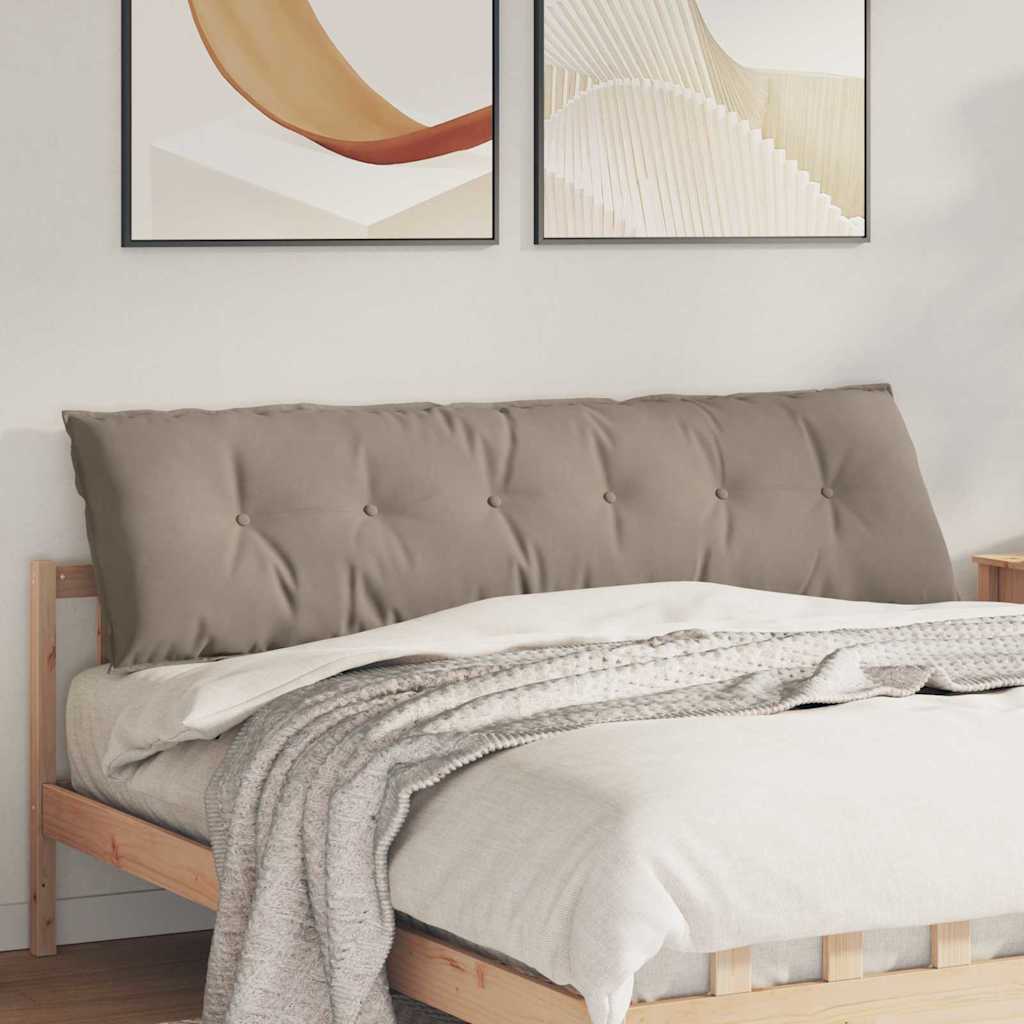 Poduszka na plecy Ciemnoszary 180 x 50 cm Tkanina mikrofibrowa vidaXL