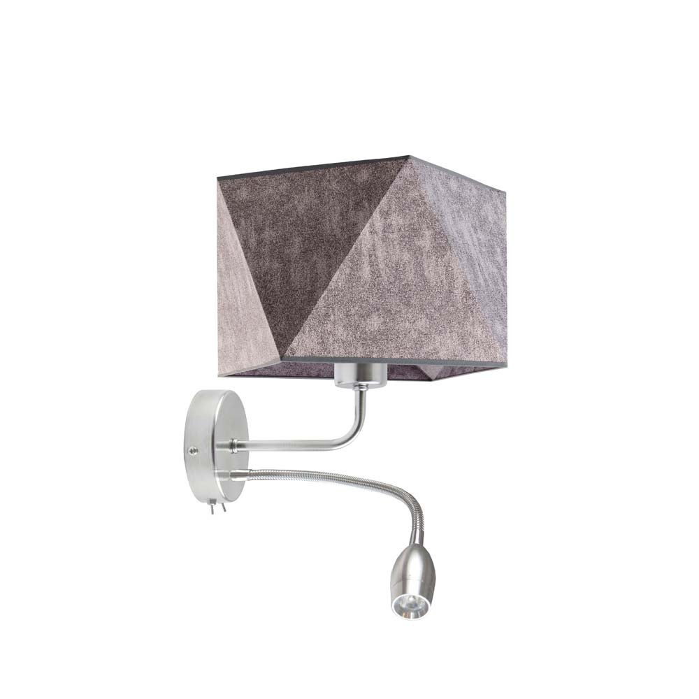 Kinkiet LED lampa ścienna lampa na ścianę z abażurem diament BLUES