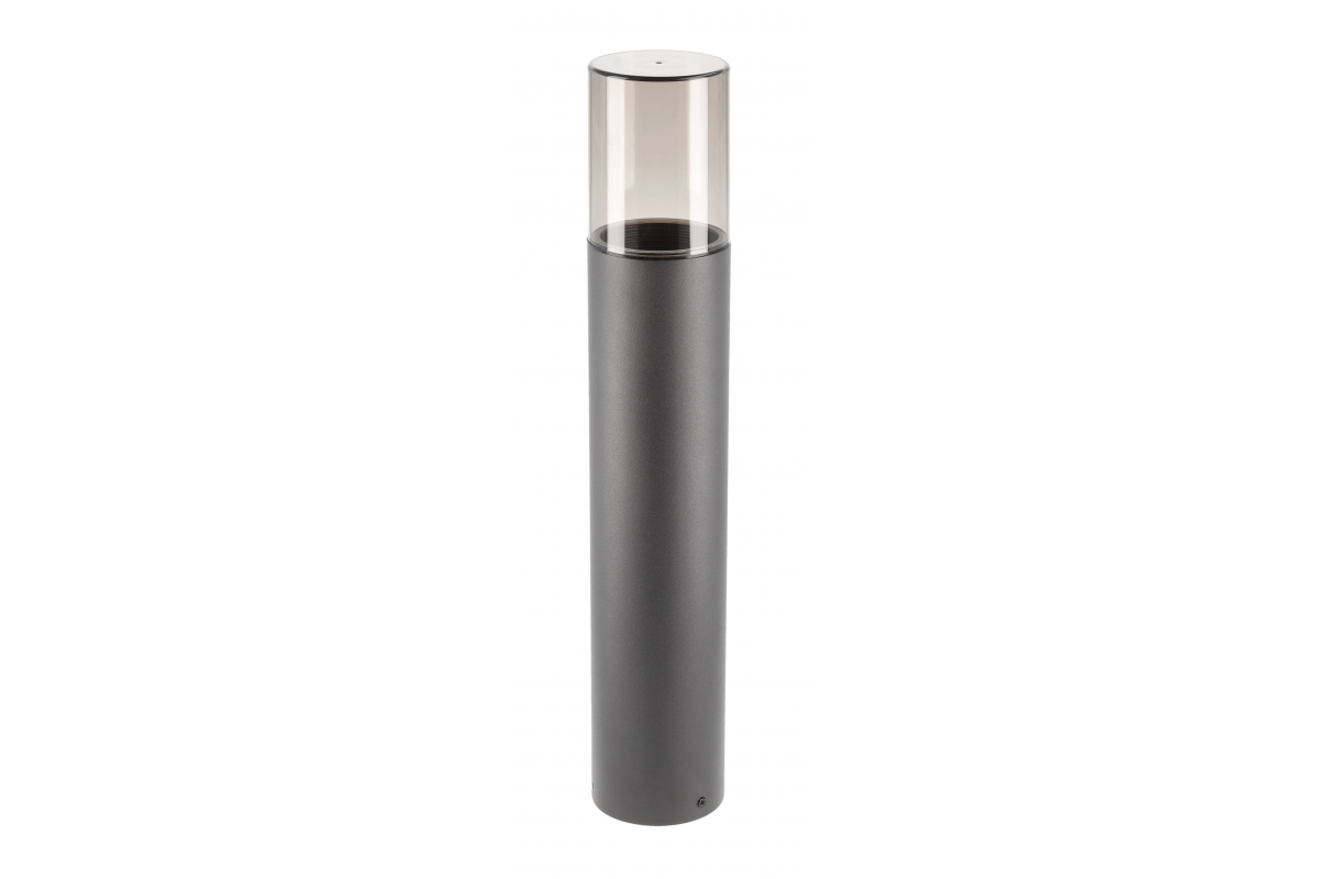 Lampa ogrodowa słupek MEDIO-P 50, E27 max 15W, grafit, IP54, geometryczna forma, do ogrodu i na podjazd – GTV LIGHTING