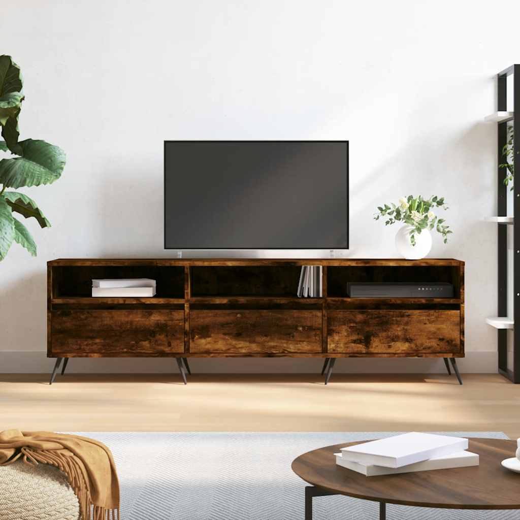 vidaXL Szafka TV, przydymiony dąb, 150x30x44,5 cm