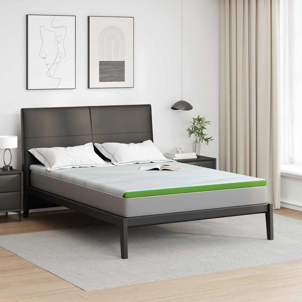 Nakładka na materac Biały i zielony 140 x 200 cm vidaXL