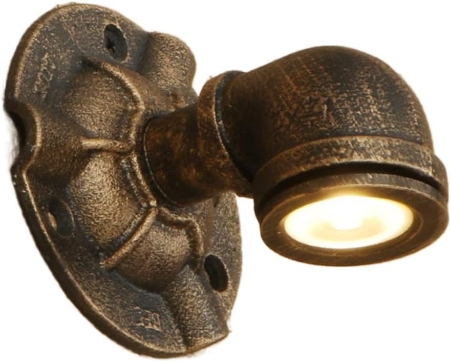 Kinkiet w stylu loft, żelazny, w stylu steampunk, dioda LED 3W, metalowy kinkiet, lampa ścienna do wnętrz