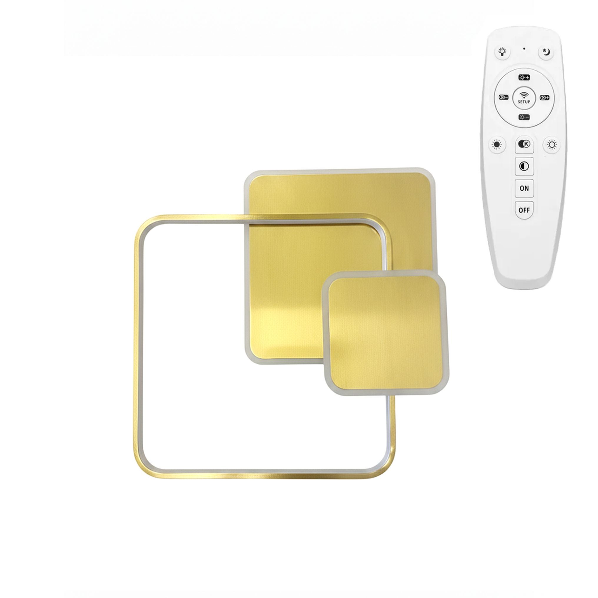 Lampa Sufitowa Toolight App1714-C Złoty Szczotkowany +Remote Control