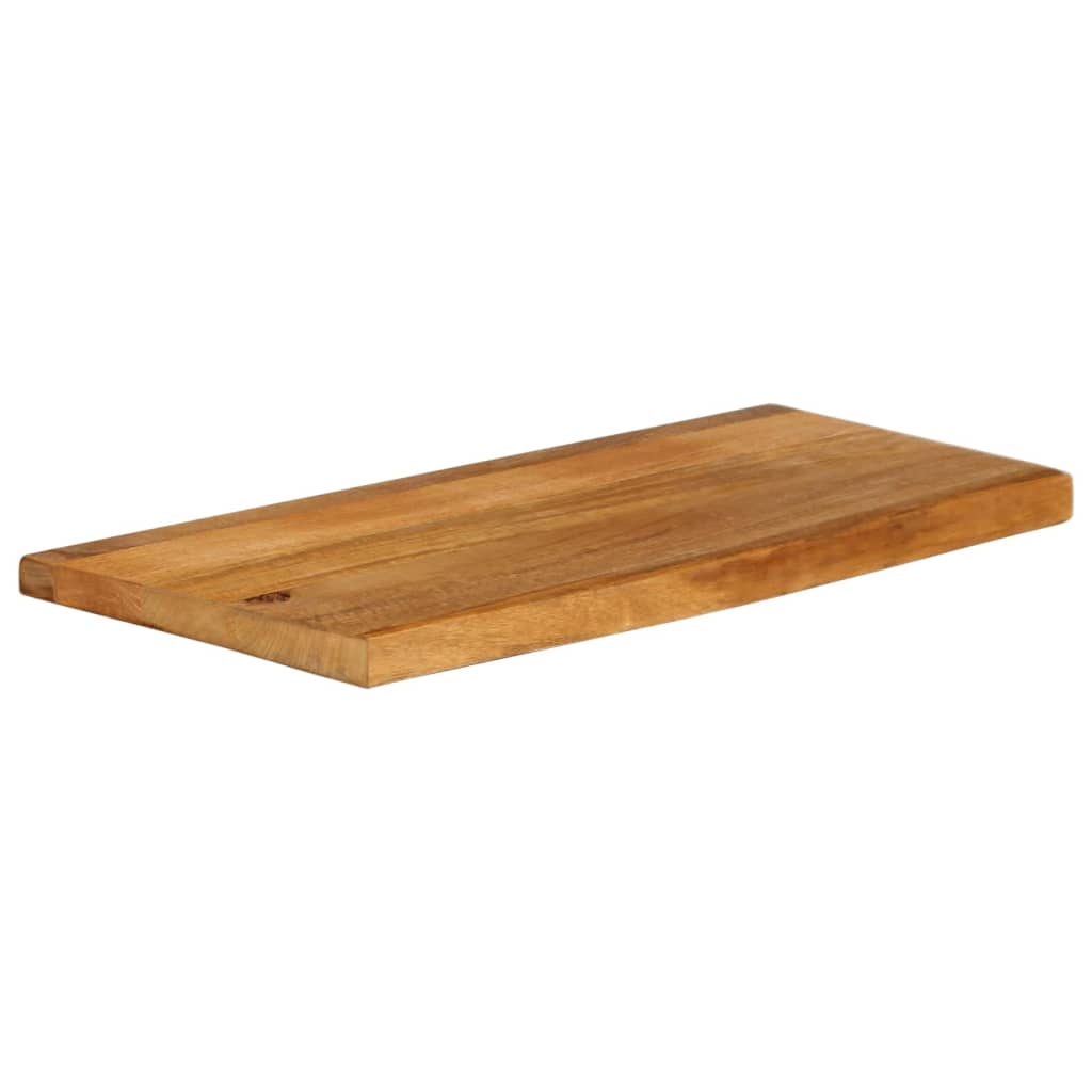 Blat stołu z naturalną krawędzią, wykonany z litego drewna mango, 70x20x2,5 cm