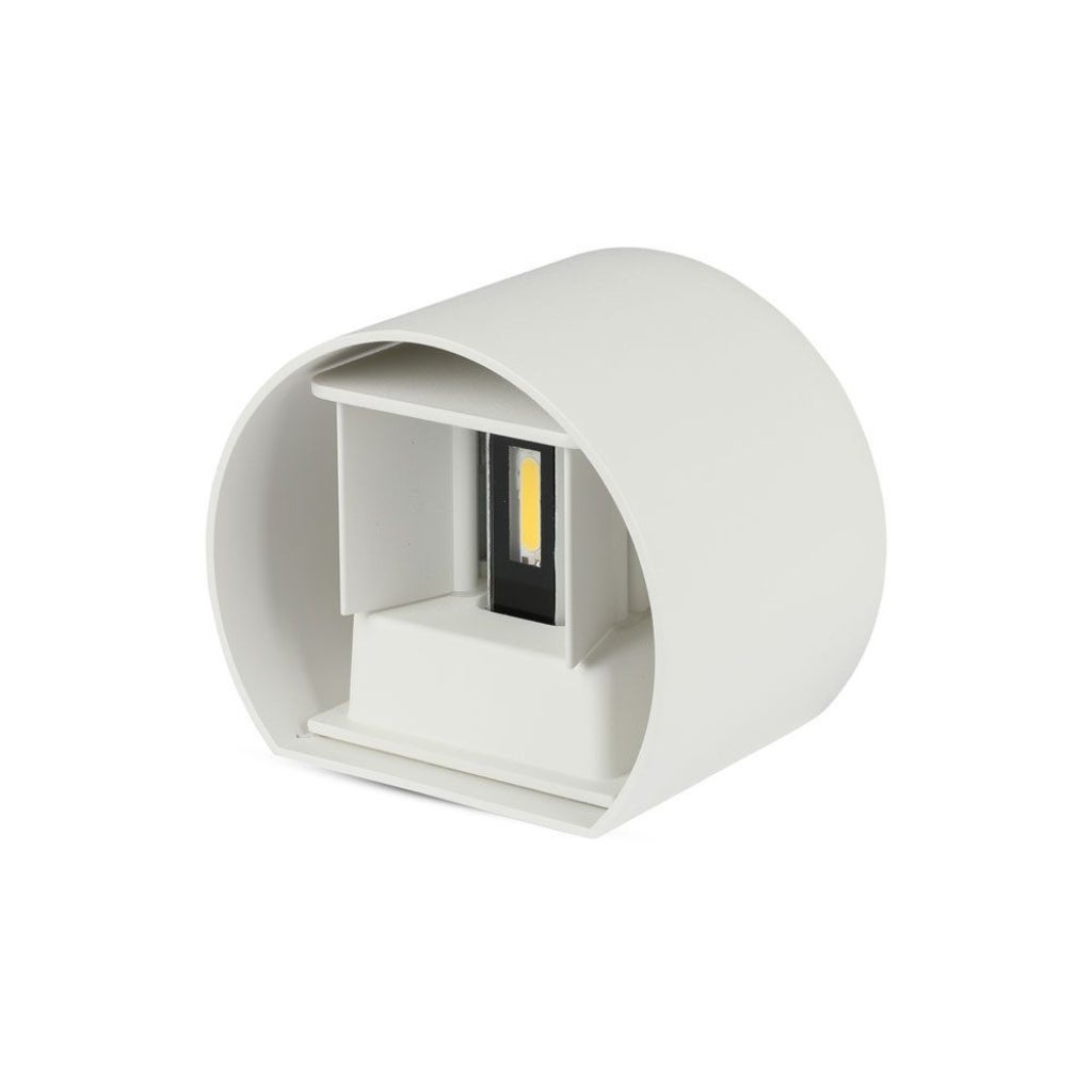 Kinkiet zewnętrzny VT-756-W LED 5W Ciepła biel 700lm biały wym:10x14x11,5cm IP65 V-TAC
