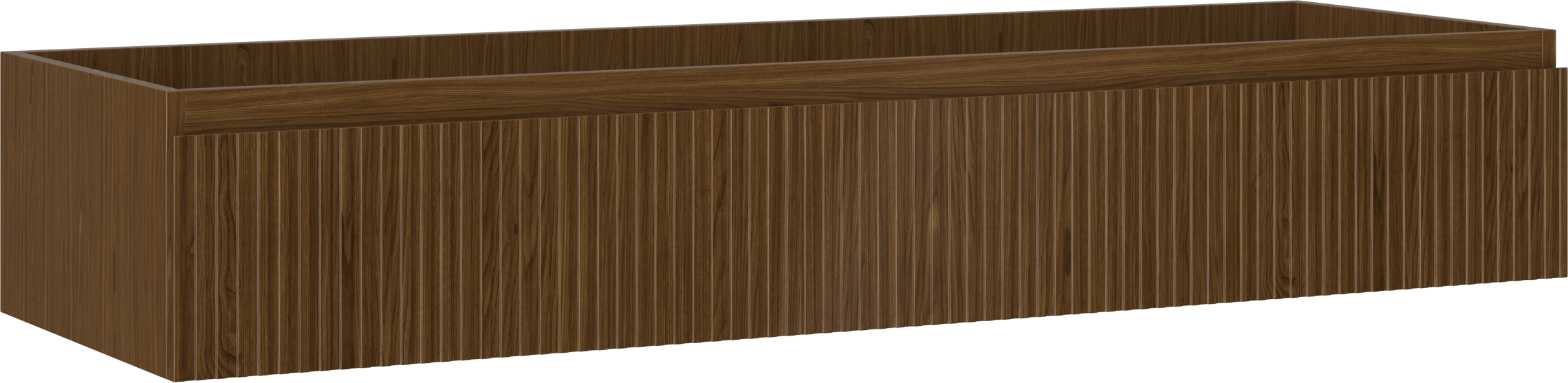 Mexen Rivel szafka łazienkowa podumywalkowa 140 cm, 1 szuflada, ryflowana , orzech - 91A20-14023-1-BF86