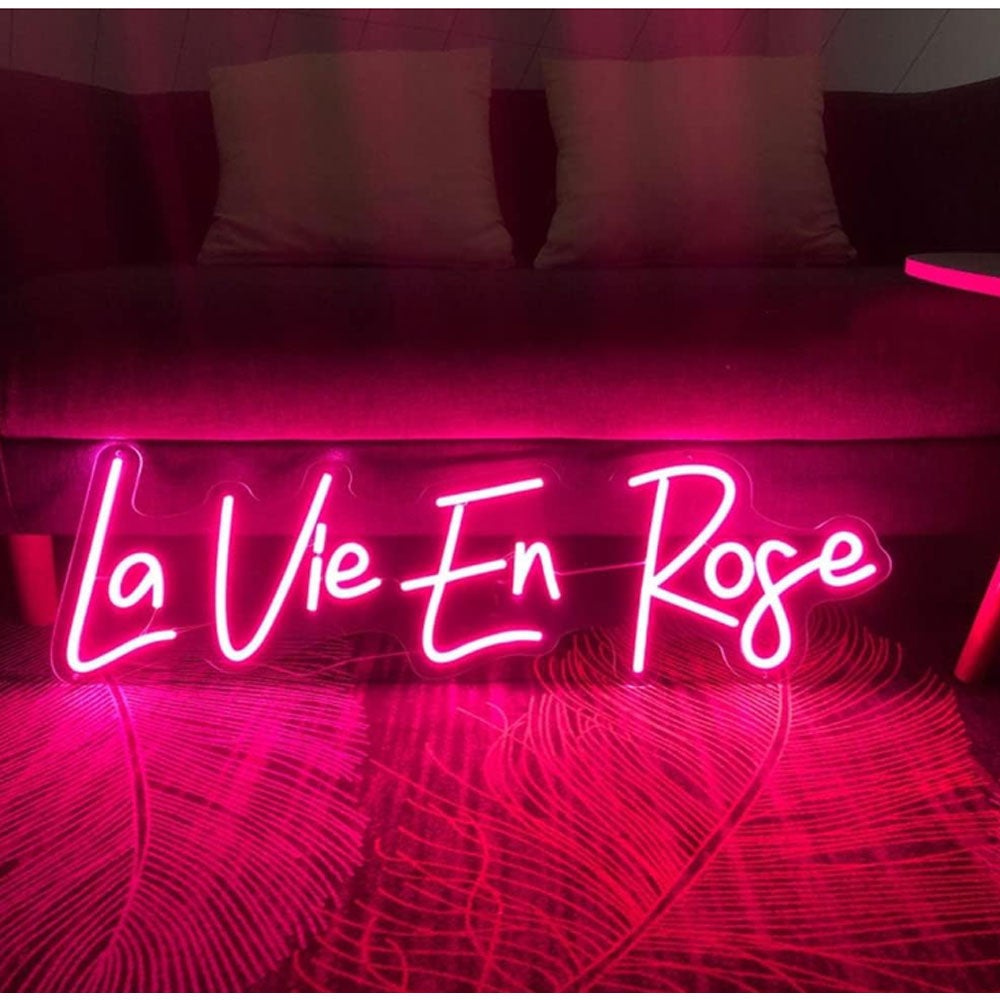 La vie rose neonowe francuskie romantyczne światło nastrojowe LED odpowiednie dekoracyjnego oświetlenia sypialni aby stworzyć romantyczną atmosferę