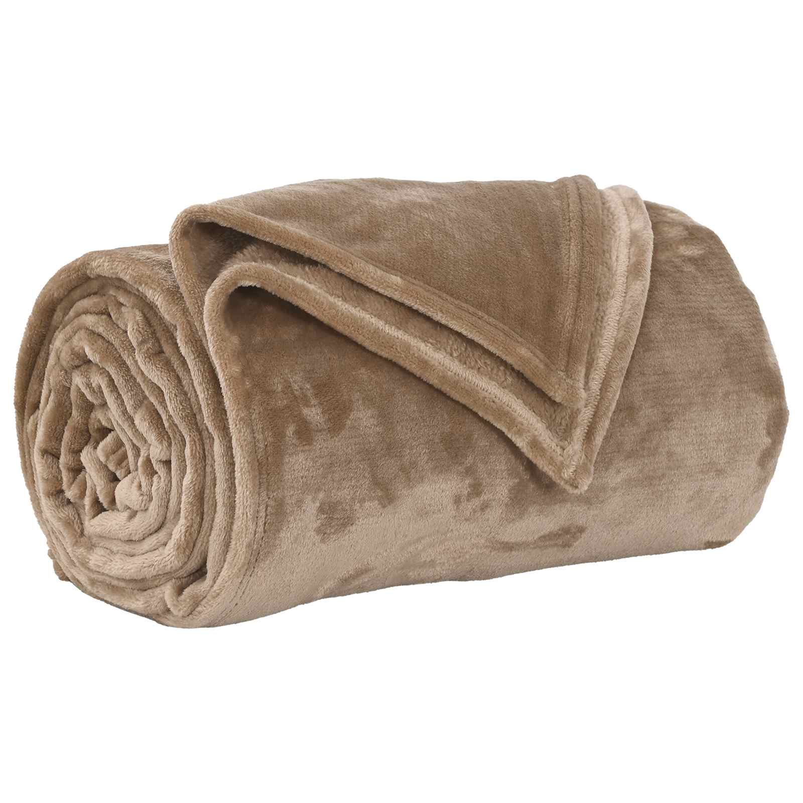 Koc Polarowy Narzuta 220x240 cm Camel