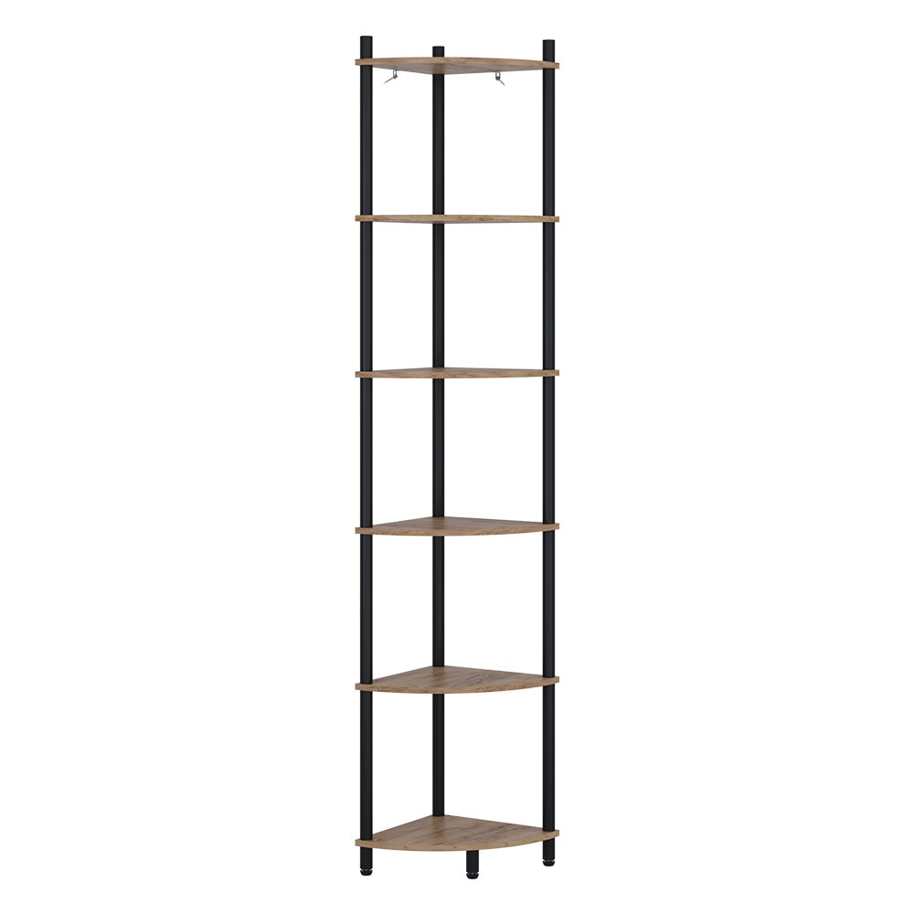 Vicco Półka narożna Bivio, Złoty dąb power/antracyt, 29 x 163.5 cm z 6 schowkami