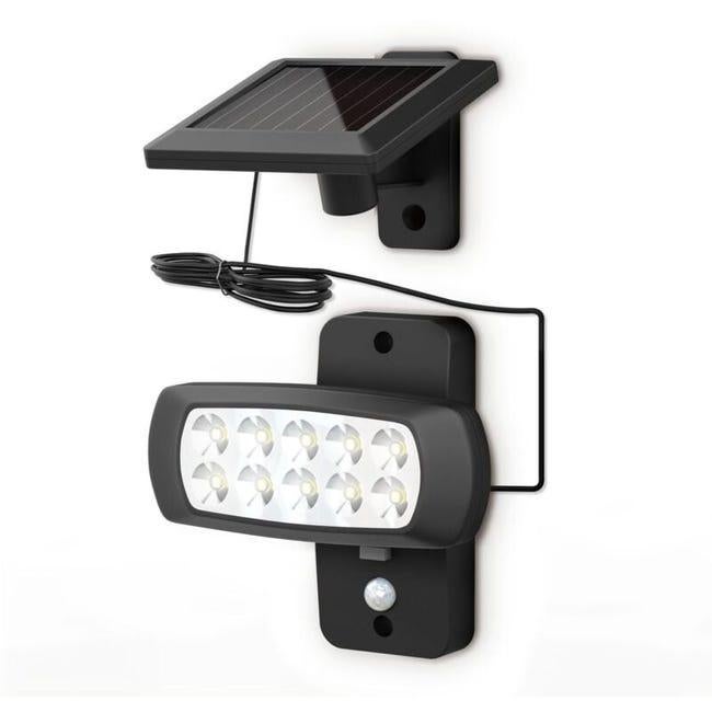 Zewnętrzna lampa solarna LED z czujnikiem ruchu PIR, reflektor ścienny do domu, na patio, balkon, IP44, czarny (SKU produktu: 95197216 | SKU oferty: l